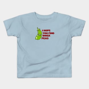 I Hope You Find Inner Peas | Cute Peas Pun Kids T-Shirt